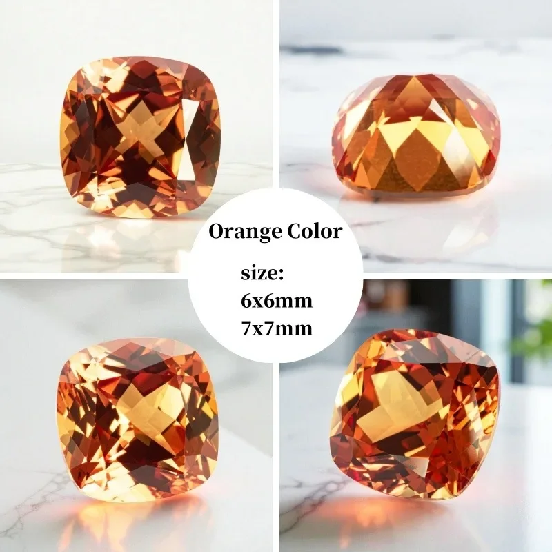 Laborgezüchteter Saphir im Kissen-Schliff, rosa Farbe, DIY-Ring, Halskette, Ohrringe, wählbare Hauptmaterialien, Zertifikat – Detail 3