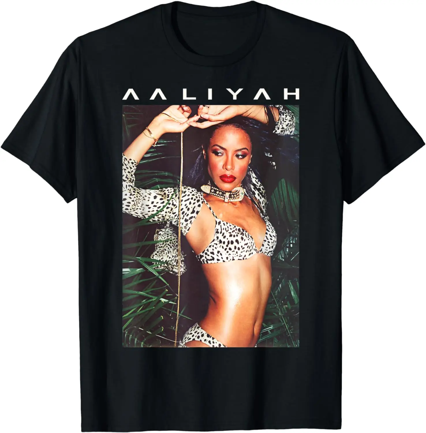 Sexy Cheetah Animal Print Pose Graphic Music Fan T-Shirt