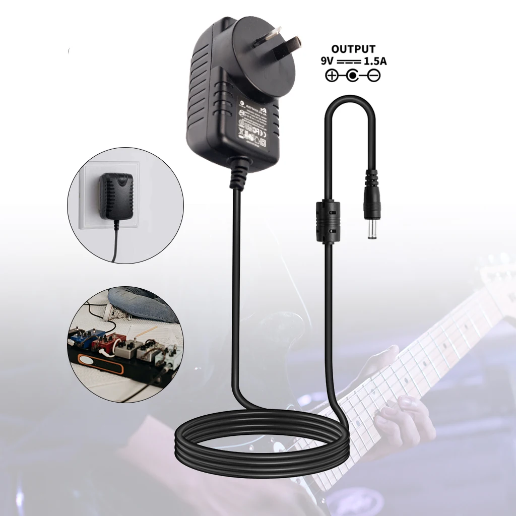 9V 1.5A Adaptor Power Adapter Electric Guitar Effect Device Pedal Power Supply Power Charger Electric Guitar Accessories-AU Plug