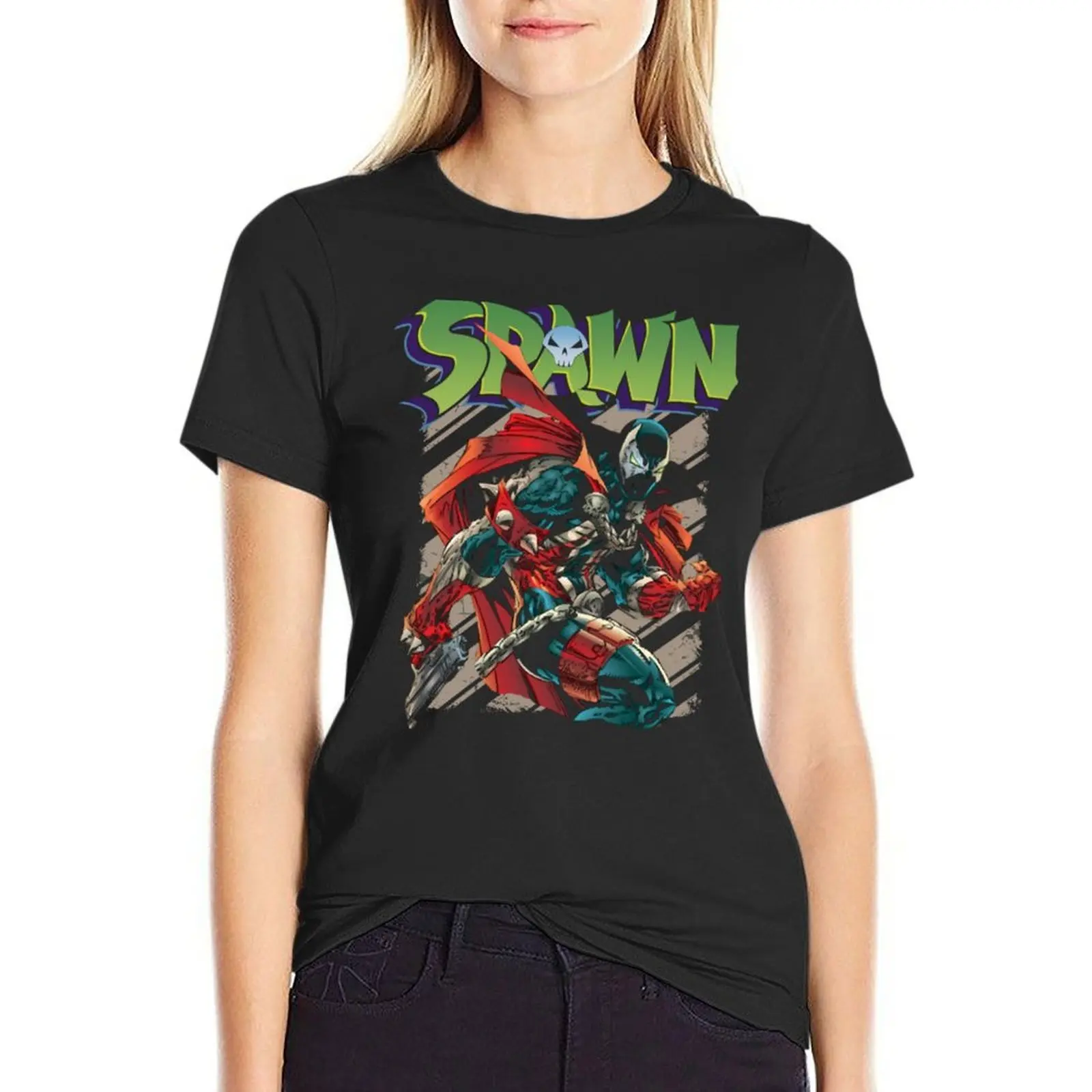 

Vintage spawn - Hell Spawn T-shirt summer tops funny Women's summer blouses 2024