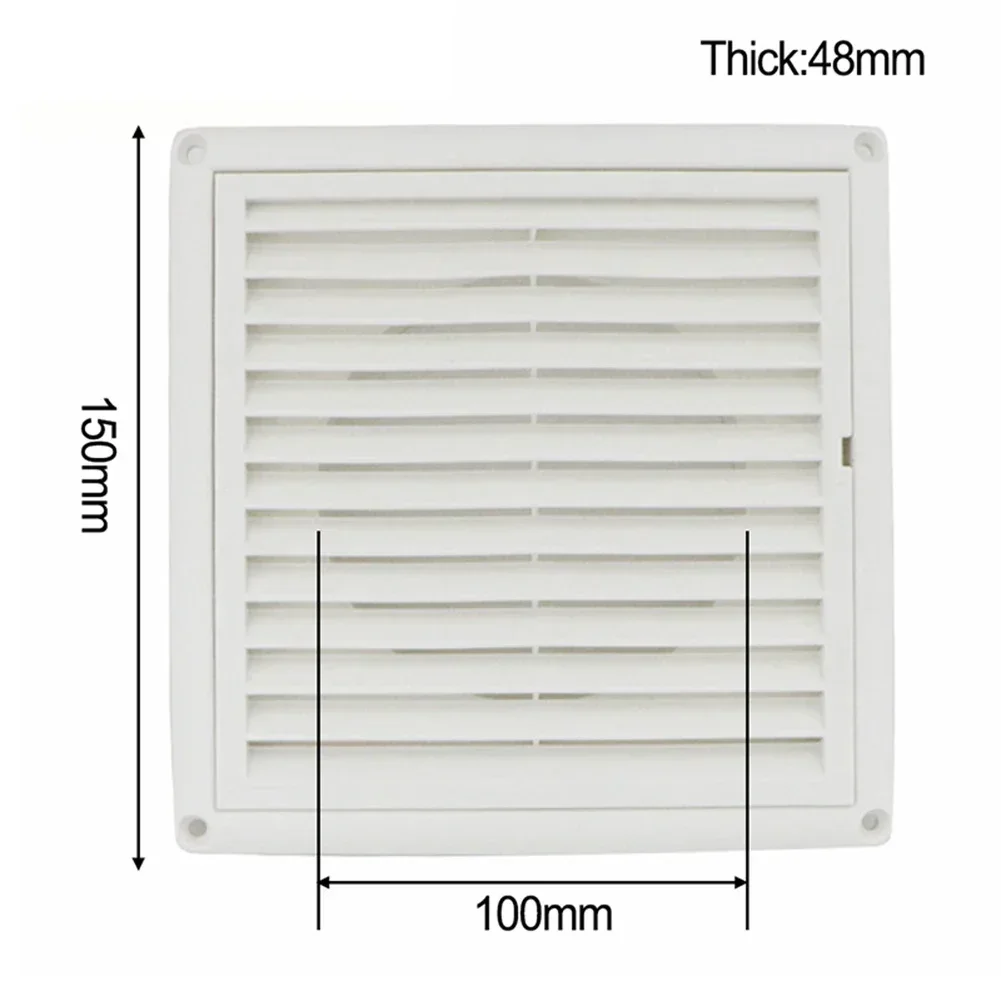 

Outdoor Square Vent Louver Ventilation Grill With Filter Fresh Air System Mosquito Insect Net Cover Screen Exhaust Outlet