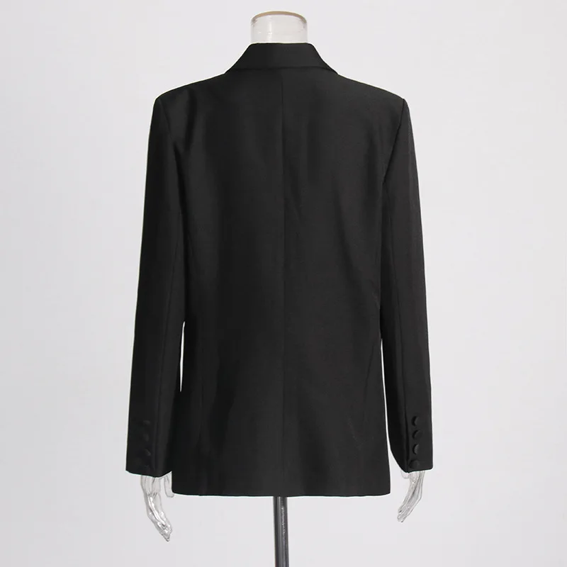 HKSH Herbst Neue Frauen Chic Blazer Dreidimensionale Blume Patchwork Kontrast Farbe Einreiher Slim Fit Elegante Mantel HK9957