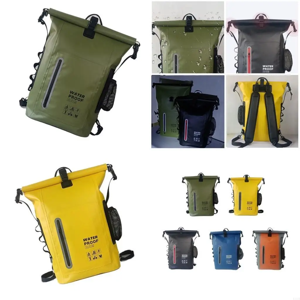 

Multipurpose Water Resistant Rucksack Ergonomic Shoulder Support PVC For Cycling Hiking Travel Essential Storage