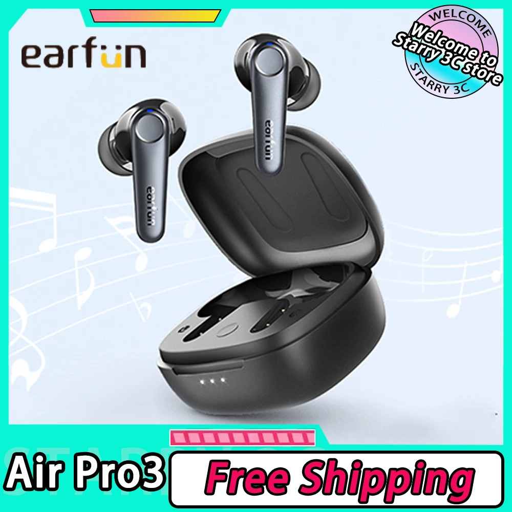 

EarFun Air Pro3 Wireless Earphone Active Noise Cancellation HI-FI Bluetooth 5.3 Earphone E-sports IPX5 Earbud Gamer Accessories