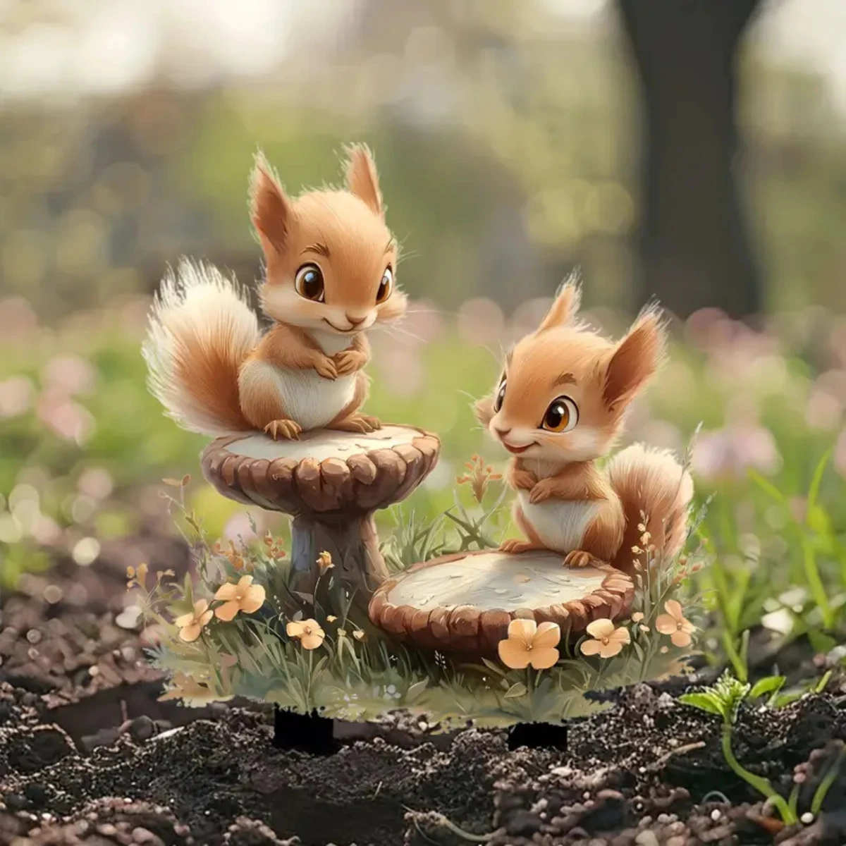 A Must-Have Mini Animal World Series Acrylic Waterproof and Scratch Resistant Garden Floor Decoration for Courtyard Gardens