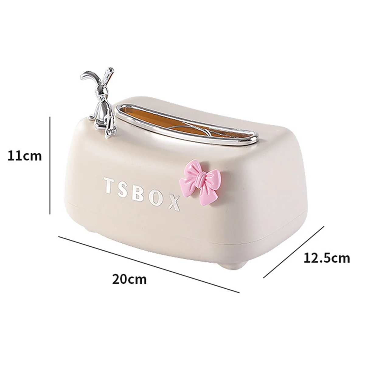 Tissue Holder with A Spring Tissue Box Cover Smooth Napkin Facial Paper Organizer Tissue Storage Box,Bear