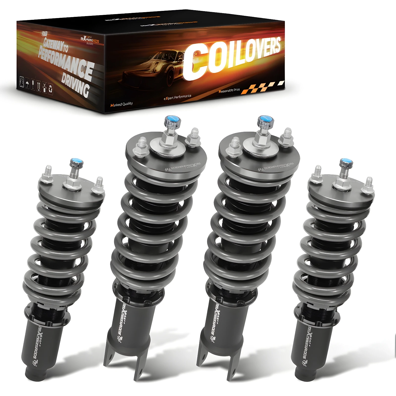Maxpeedingrods T7 Coilovers Struts Shocks Kit For Honda CR-X 1988-1991 ED EE EF For Honda Civic 1996-2000 EJ EK EM