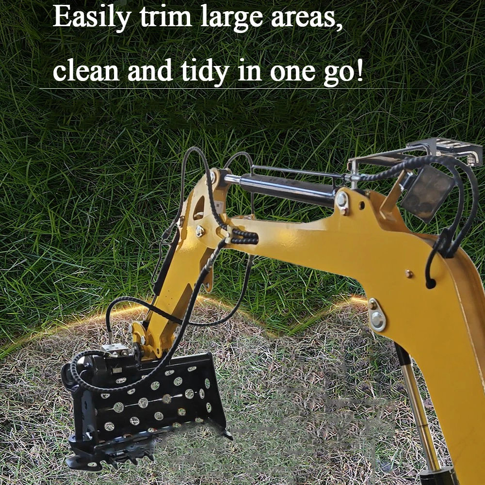 รถขุดขนาดเล็กเครื่องตัดแต่งกิ่งไฮดรอลิกถังรถขุดขนาดเล็กชุดสิ่งที่แนบมาสําหรับการตัดพืชน้ําตัดสวนลาน