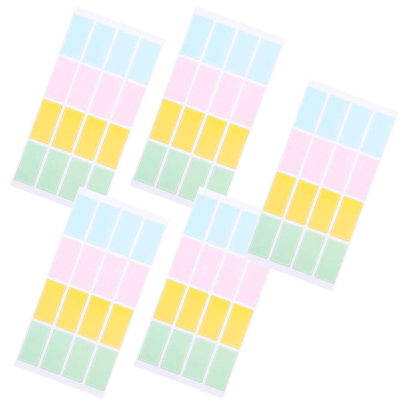 

80Pcs Waterproof Sorting Tag Stickers Blank Writable Colored Name Labels for Office Meeting Classroom File Folder Classification