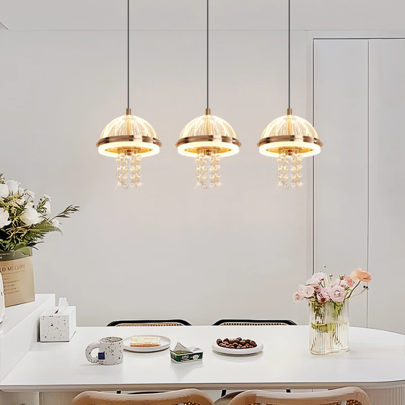 

Modern LED Pendant Lights for Dining Room Kitchen Decoration Suspension Luminaires Gold Chandelier Bedside Reading Pendant Lamp