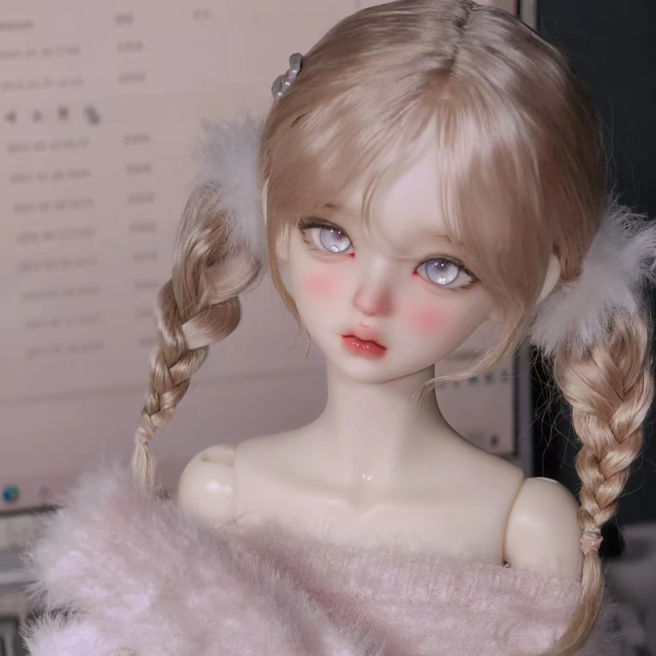 

Новая 1/4 голова куклы BJD с телом без макияжа, смола, кукла BJD, улыбка девушки, обнаженная кукла, шарнирные куклы без макияжа, игрушки BJD своими руками