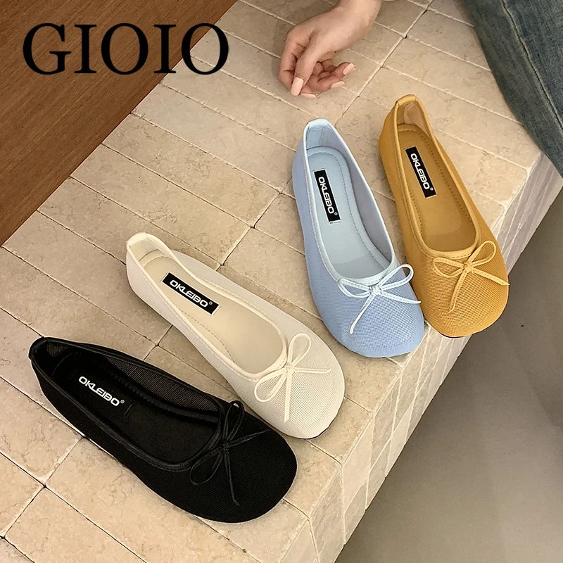 

《GIOIO》Fashion Mesh Breathable Ballet Flats Slip On Shoes For Women New Summer 2000S Female Round Toe Ladies Flat With Shoes