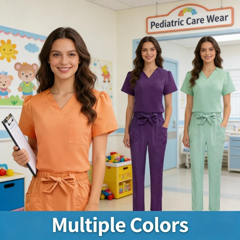 

Ladies' New Quick-dry Thin Solid-color Spa Uniform for Beauty Salons and Hospital Work Nurse Scrubs
