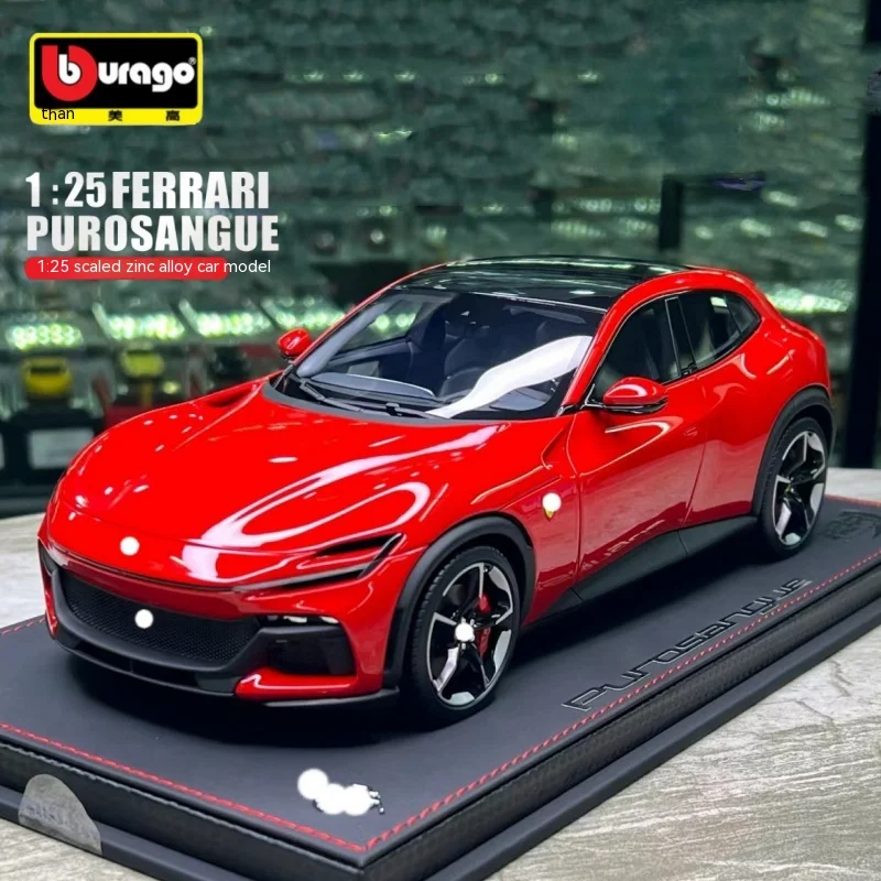 Bburago 1:25 Falali Purosangue Cars Model Suv Diecast Model Edition Alloy Luxury Vehicle Model Off-road Vehicle Hardbound Toys