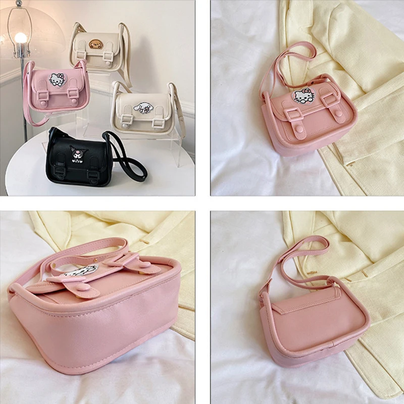 حقيبة سانريو كورومي كامبريدج حقيبة كتف مطرزة لطيفة حقيبة كتف بريبي حقيبة كروس للتنقل اليومي