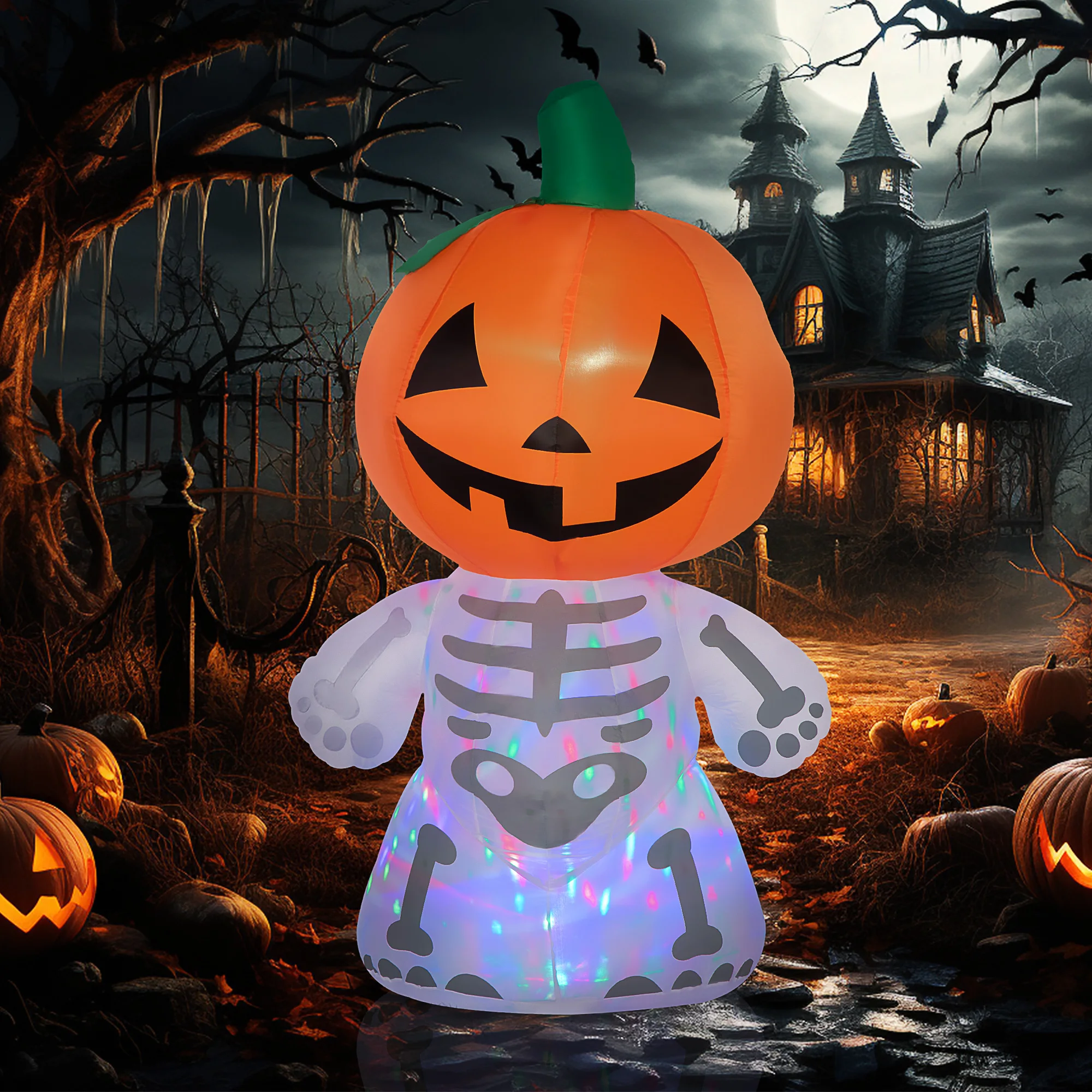 Outdoor Lighting Halloween - Figur Labu Halloween Tiup Setinggi 6