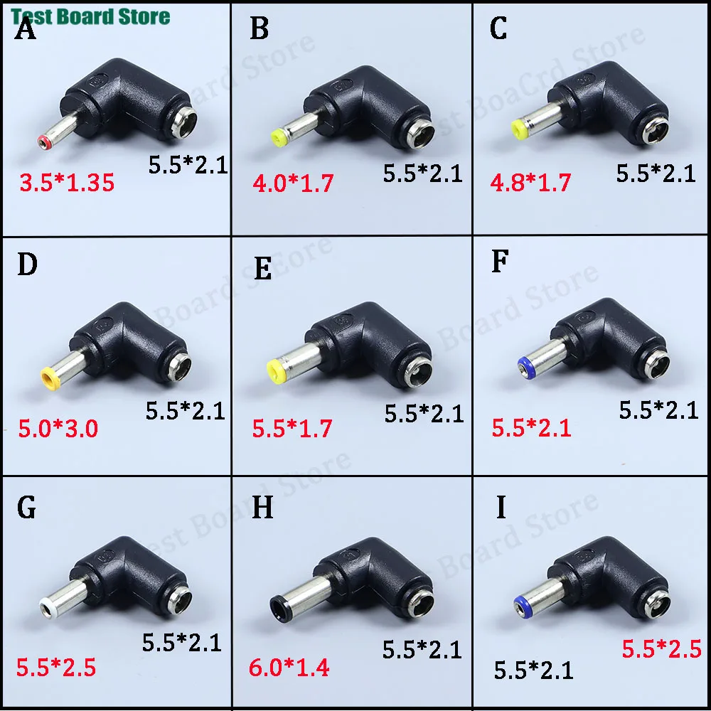 

1/2/5Pcs DC 5.5*2.1 Female to 5.0*3.0 5.5*2.5 4.0/4.8*1.7 5.5*1.7 3.5*1.35 mm Male Power Jack DC Plug Laptop Connector