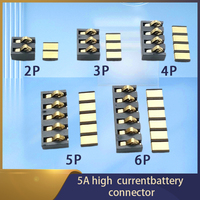 5sets 5A high current Battery Holder 2P 3P 4P 5P 6P Shrapnel Type Battery Connector Male and Female Battery Contact Plate