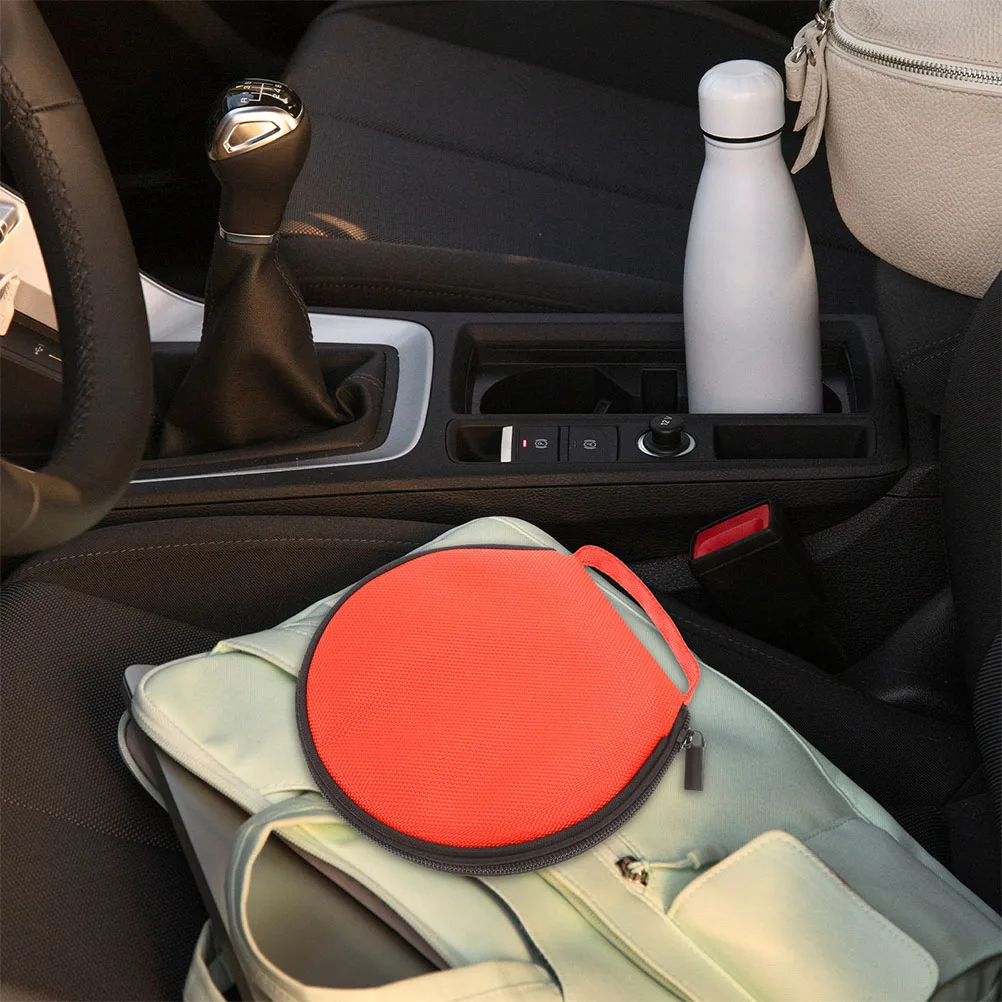 

2 Pcs Car CD Bag Storage Wallet Units High Capacity Pouch Organizer Case Luggage Orange Display for Travel