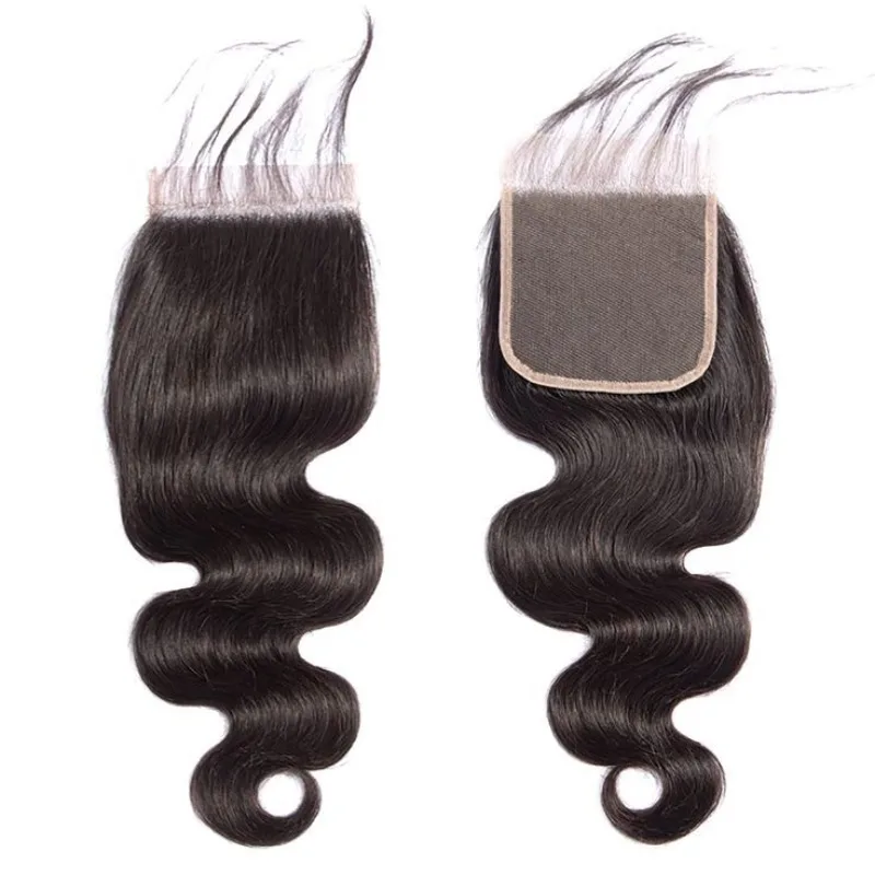 4x4 Lace Closure Body Wave Human Hair Natural Color Pre‑Plucked Baby Hair Swiss Lace Closure For Black Women Daily Wig Making