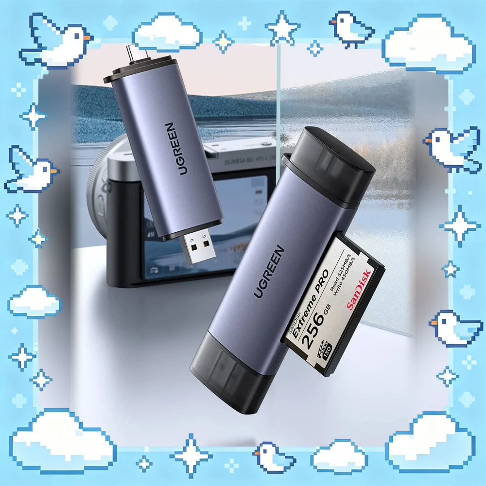 UGREEN 50906 CM517 USB CFast Card Reader USB Type C Dual Interface Memory Card Adapter for Computer Laptop