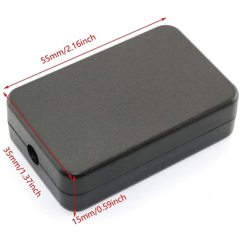 New Electrical Junction Box 4PCS Electric Plastic Black Waterproof Project Junction Case 2.16X1.38X0.59 Inches(55X35x15mm)
