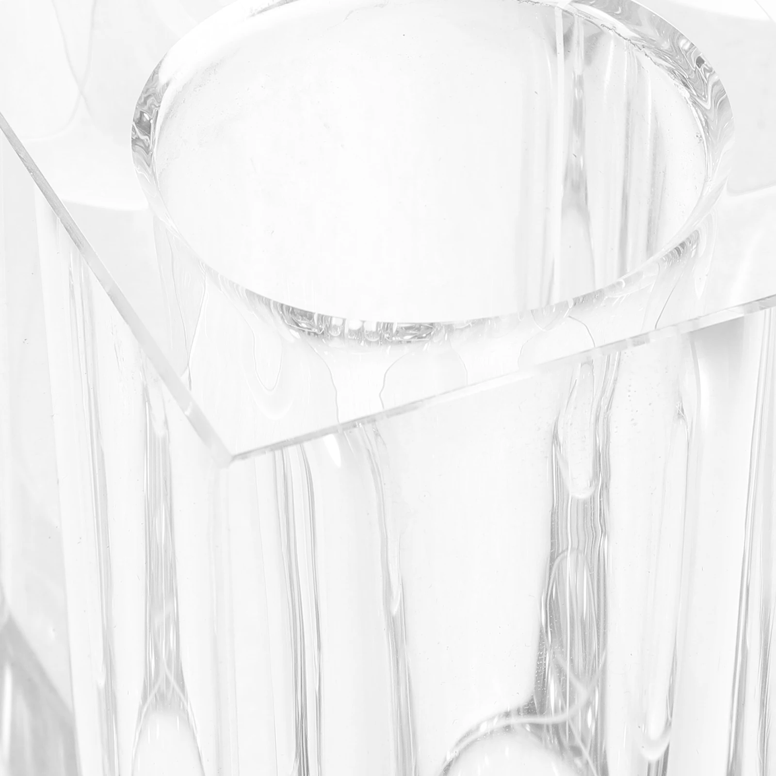 

Acrylic Pen Holder Clear Utensil Makeup Brush Cup Pencil Collection Rack Organizer White Crystal Office