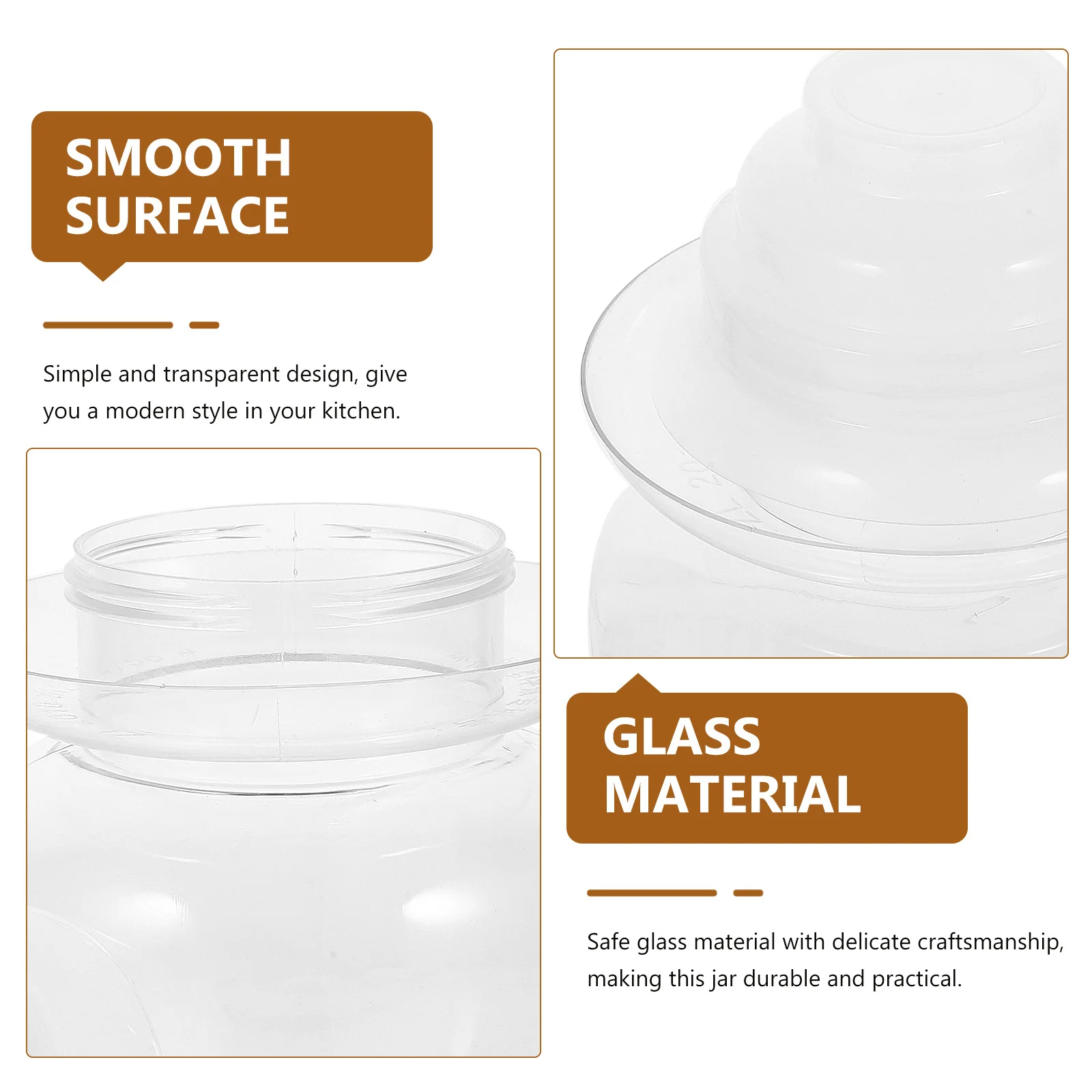 

Large Transparent Pickle Jar Airtight Fermentation Jar Clear Pet Kitchen Storage Container Vegetable Pickling Container