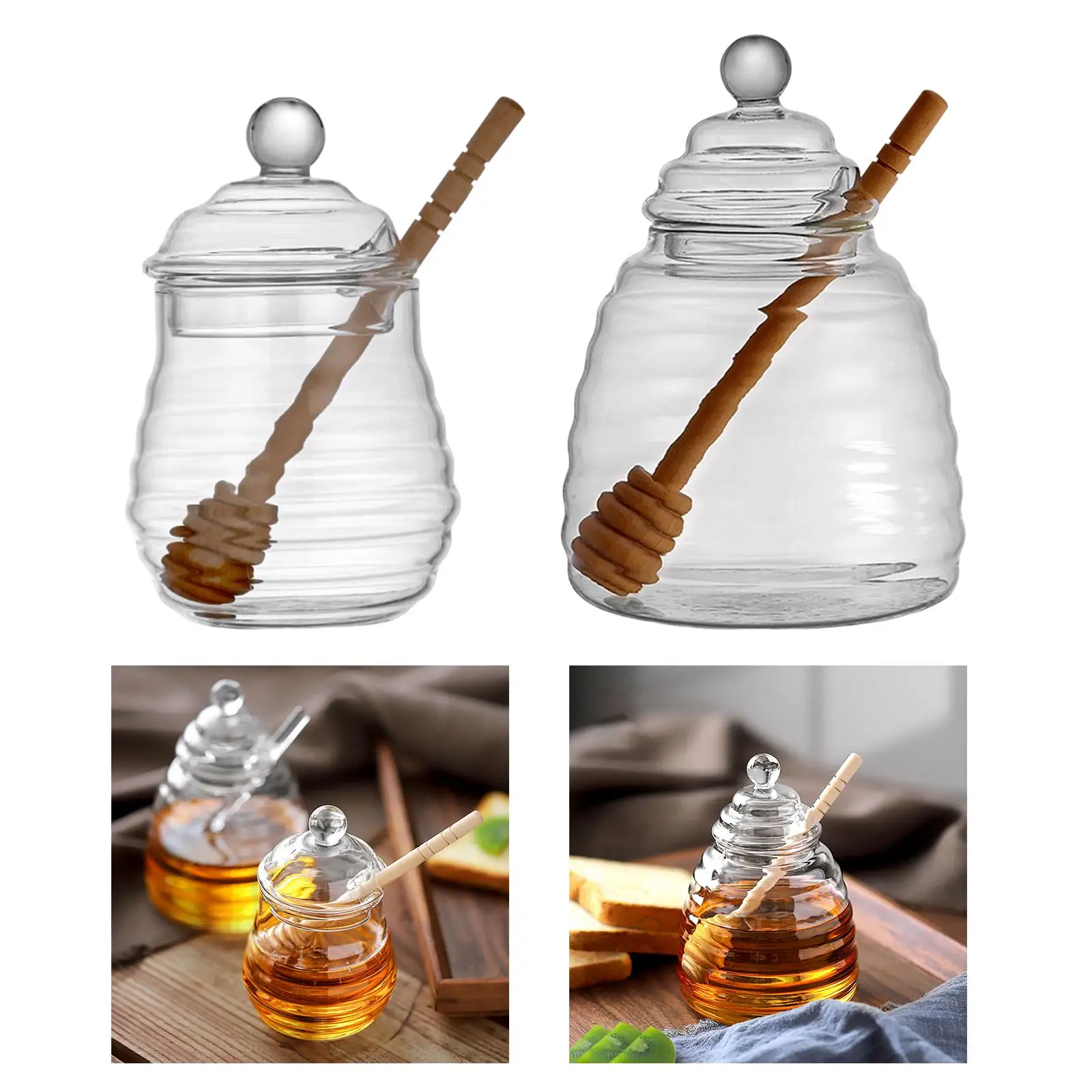 Glass Honey Pot Kitchen Storage Sealed Bottles ,Kitchen Storage Container ,Honey