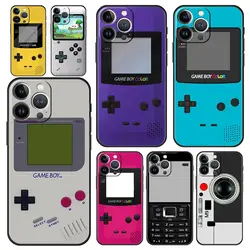 Luxury Phone Case For Apple iPhone 11 15 14 Pro MAX 12 13 7 8 Plus X XR XS MAX SE Silicone Black Cover Funda Gameboy Boy Game