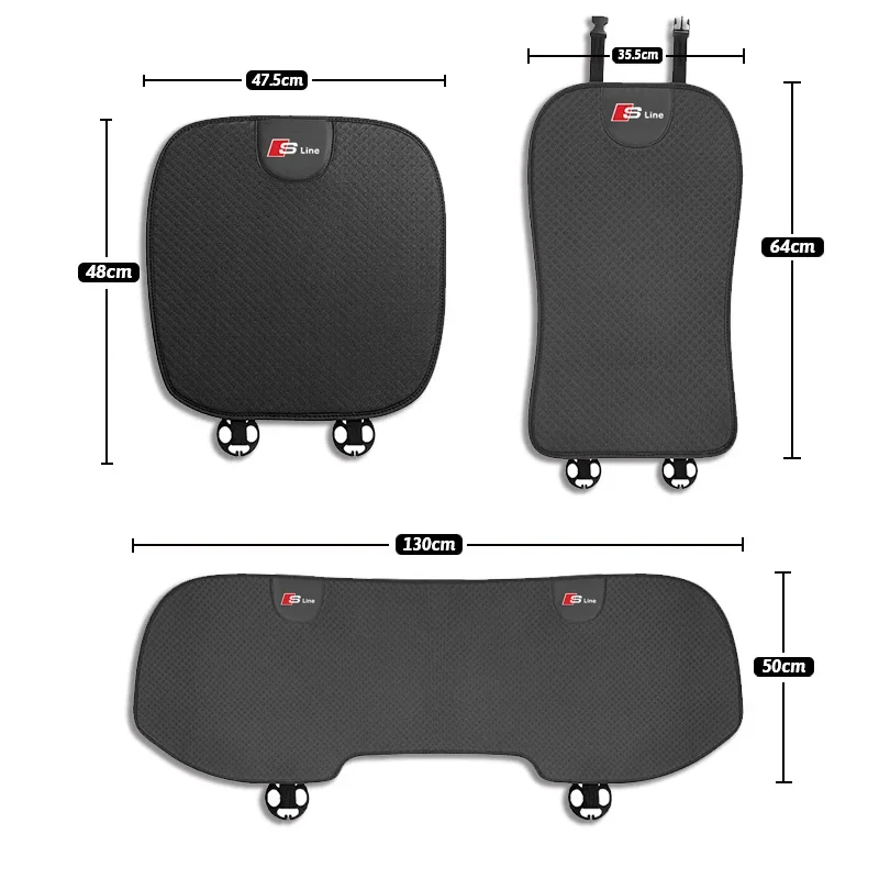 2025 Hot Car Ice Silk Seat Cushion Cover Mat Protector Pad For Audi Sline A1 A3 Q3 Q5 Q7 Q8 8V 8P A4 B5 B6 B7 B8 A6 C5 C6 C7 A7 view 2