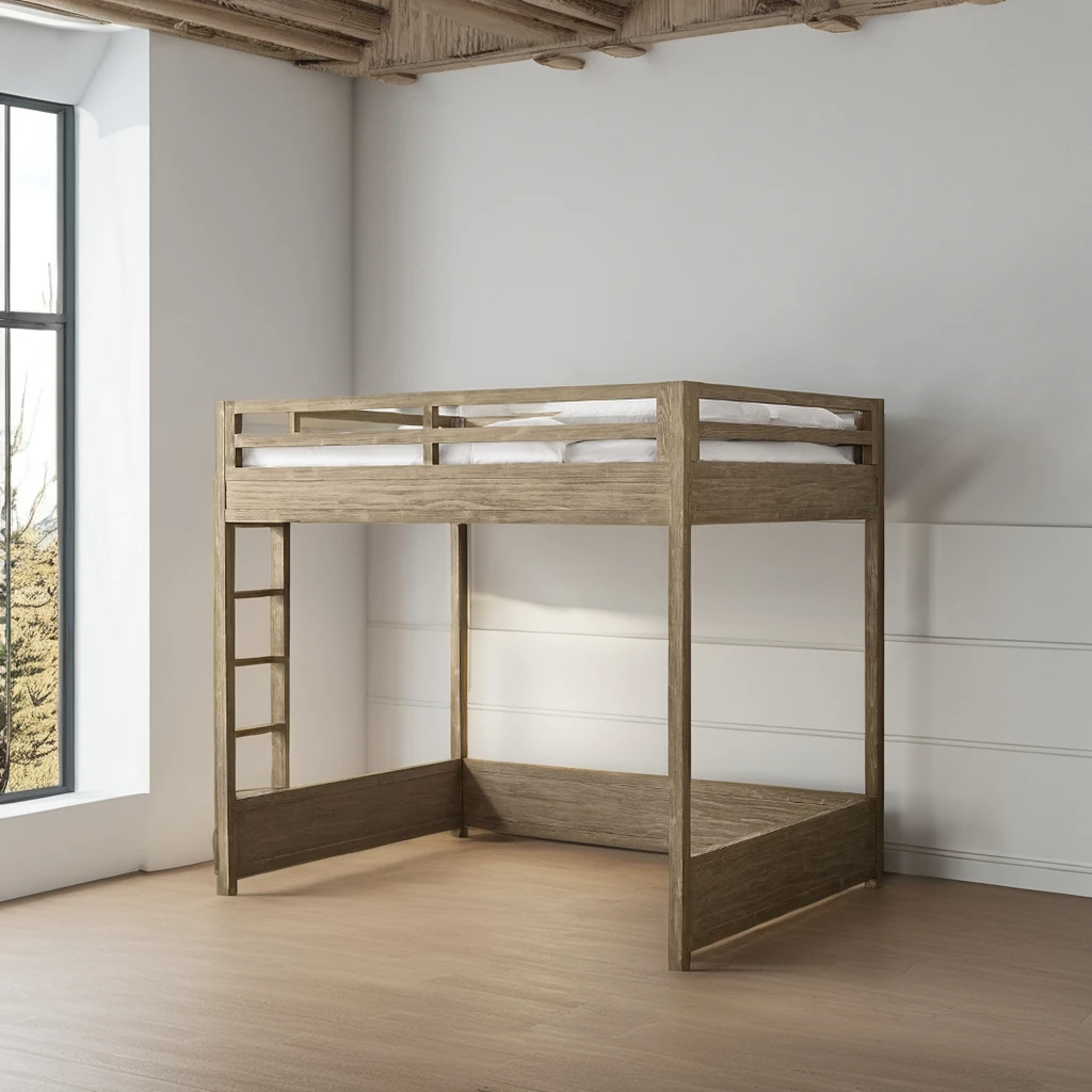 Conjunto de móveis de quarto moderno e luxuoso, camas infantis, beliche, estudo, loft, madeira