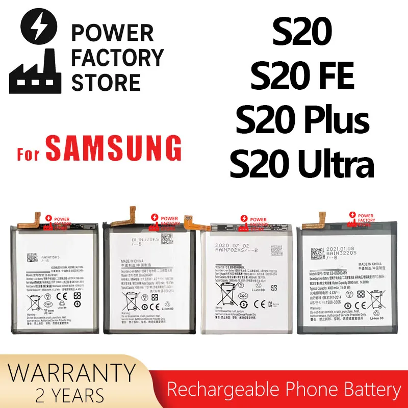 

Новый сменный аккумулятор EB-BG988ABY EB-BG980ABY EB-BG781ABY EB-BG985ABY для Samsung Galaxy S20/S20 Plus S20 FE/S20 Ultra