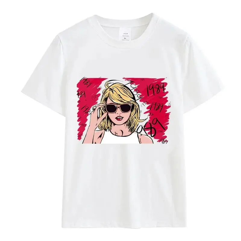 

Women's T-Shirt 1989 Women Clothing Cotton Summer Fashion Letter Print Tops Tees Swift Fans Peripheral Female Y2K Streetwear Men