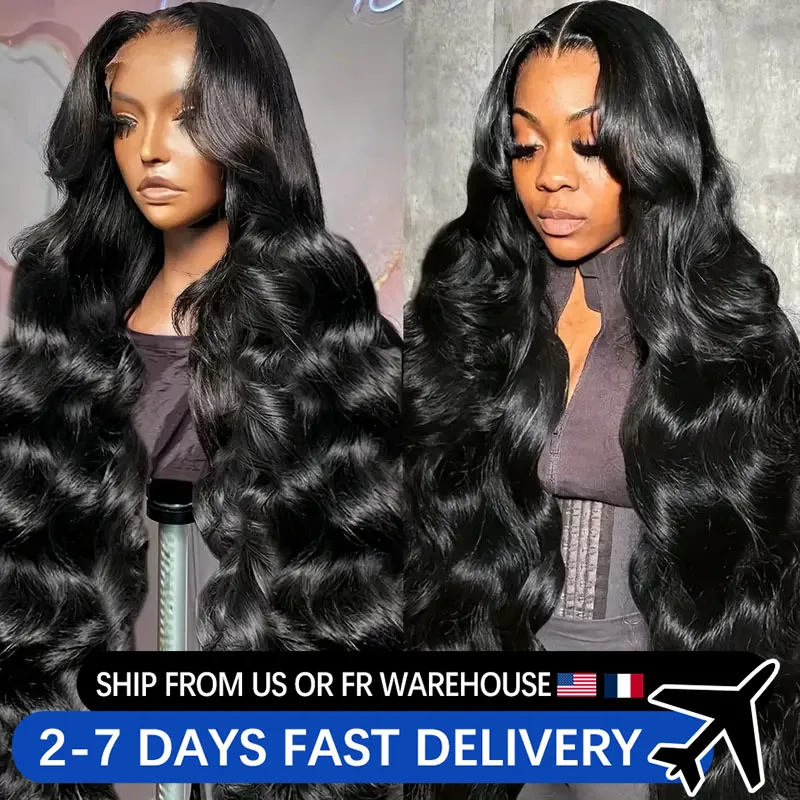 

Wig Human Hair 30 36 Inch Body Wave 13x4 Lace Front 200% Density 13x6 Frontal Wig Brazilian PrePlucked Melt Skins Bleached Knots