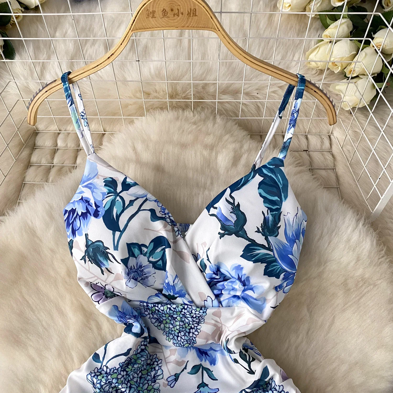 Sexy V Neck Floral Print Evening Party Club Slip Dress Women Summer Elegant Sweet Chic Vintage Slim Bodycon Pencil Dresses