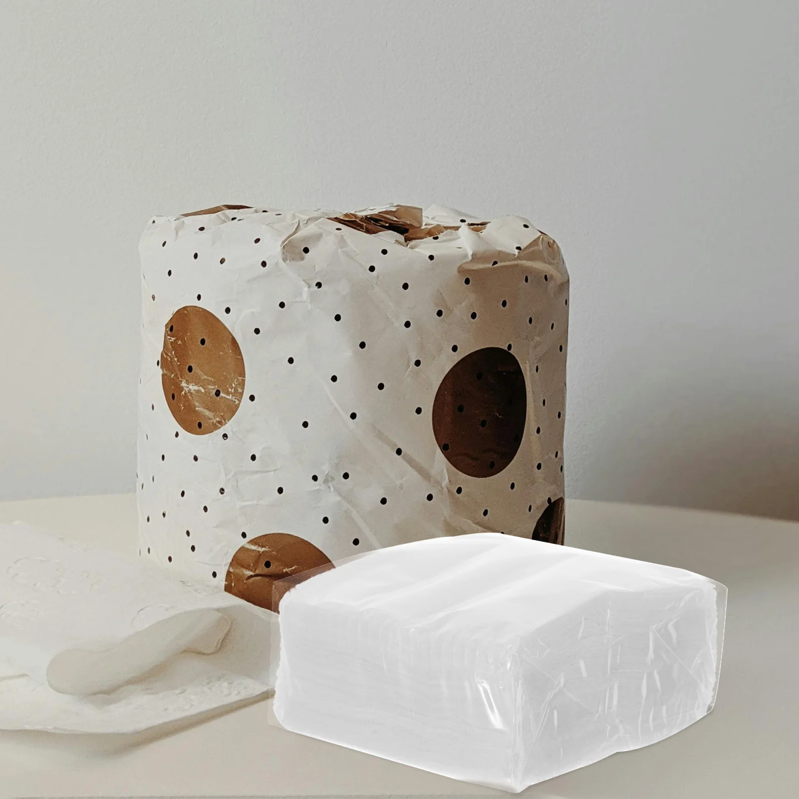 50pcs Thickened Facial Tissue Large White Paper Bulk Car Refill Mini Napkins Packing Wrapping Bulk White Restaurant Napkins