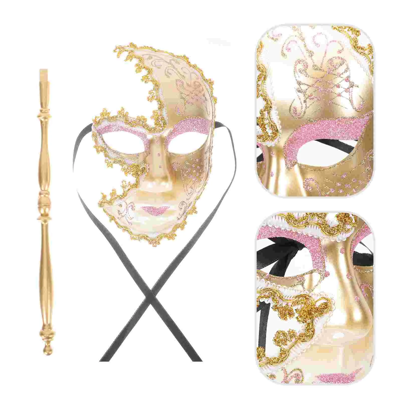 

Venetian Mask Halloween Decor Masquerade Ornament for Ball Festival Accessory Handheld Apparel