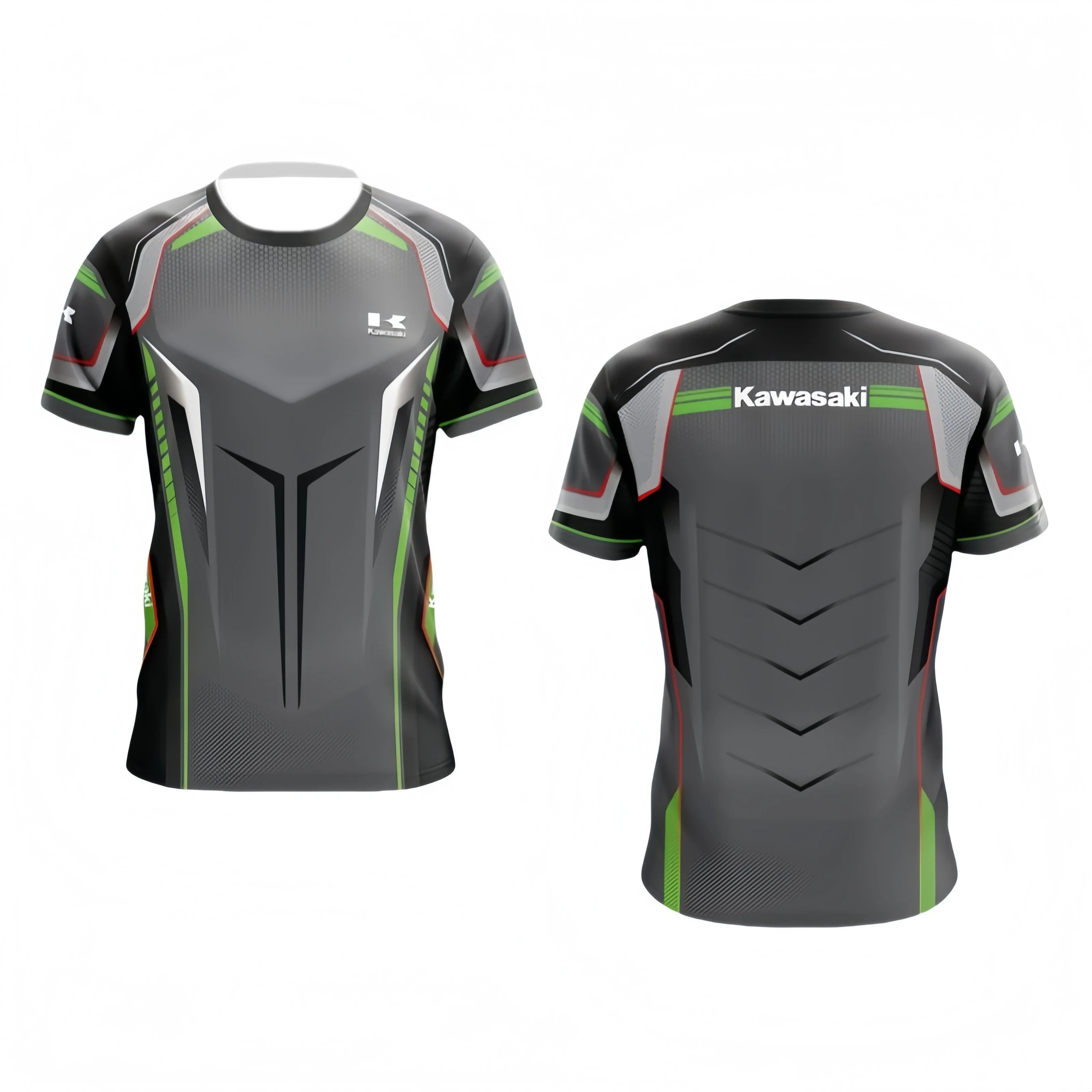 

Kawasaki High Performance MotoGP Racing Team Quick-Drying T-Shirt Men's and Women's Breathable Quick-Drying Sweat-Absorbing Top