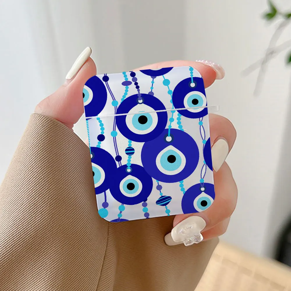 Lucky Eye Blue Evil Eye Print Kopfhörer hülle für Airpods 3 2 1 kabellose Kopfhörer schutzhülle für Air Pods Pro 2 Zubehör