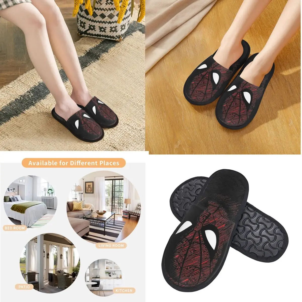 Spider Man Indoor Slippers with Memory Foam Slipper Gift for Unisex House Shoes with Anti-Skid Sole