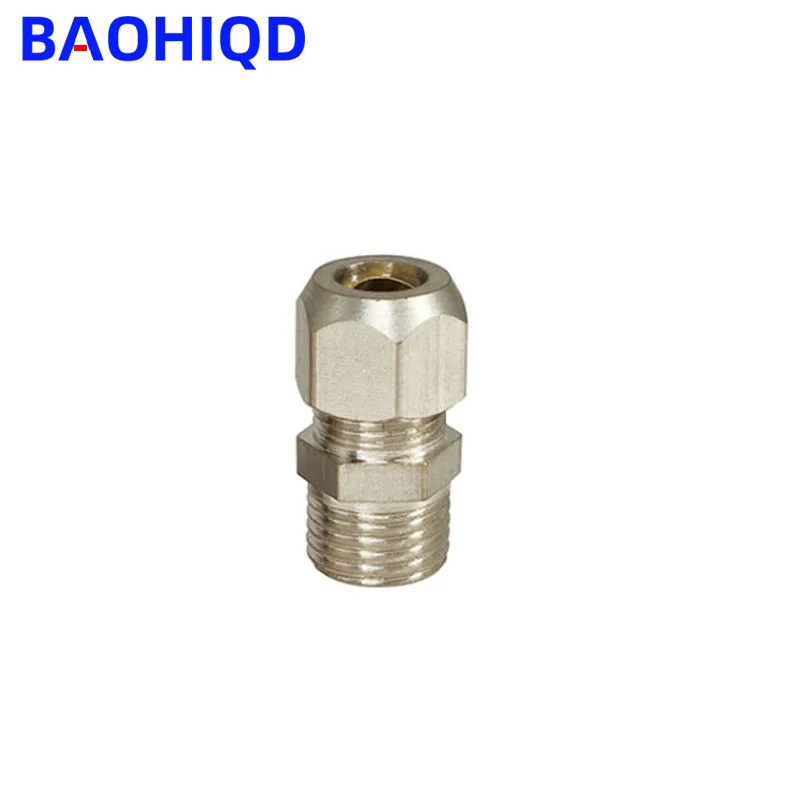 Brass Double Ferrule Compression Connector 6mm 8mm 10mm 12mm 14mm 16mm Tube to 1/8\