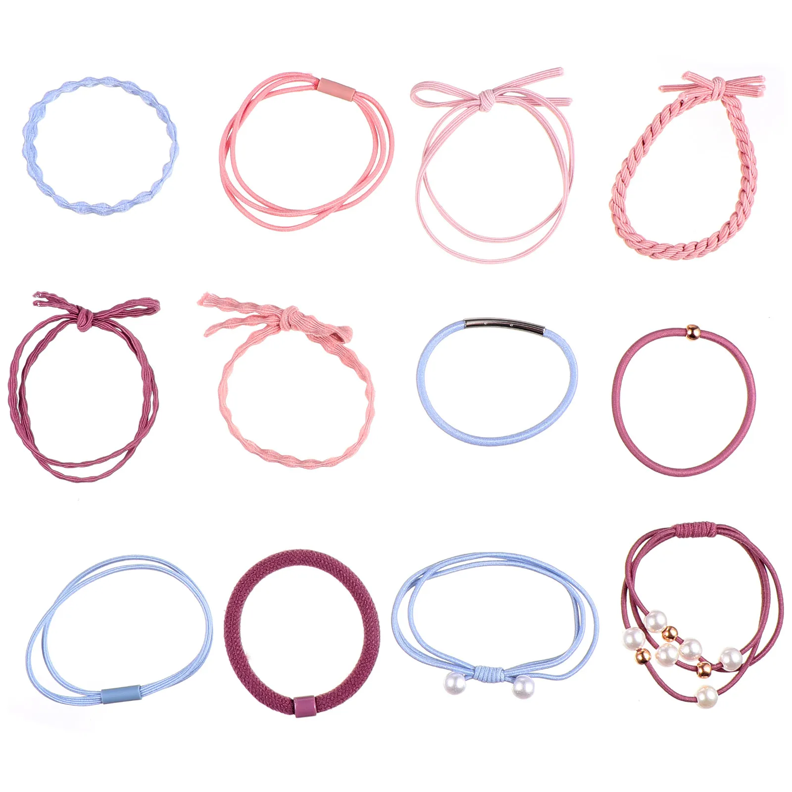 

Набор из 24 резинок для волос с жемчужными бусинами, эластичные держатели для хвоста, стильные кольца для волос для повседневного использования, вечеринок, дней рождения, аксессуары для причесок