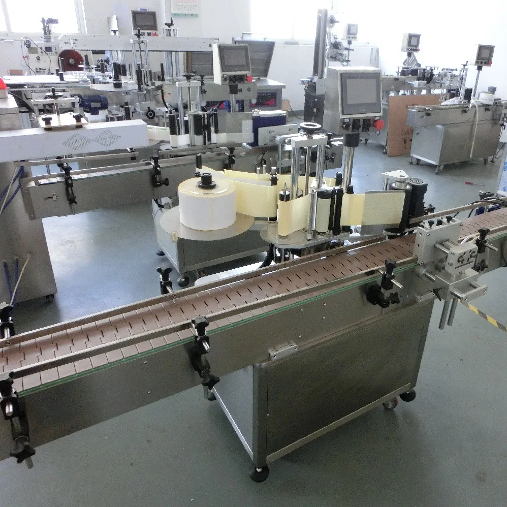 YIMU YM515 Automatic Labeller For Bottle 1/5 Gallon HDPE Plastic Jug Tapered Round Bottle Positioning Labeling Machine