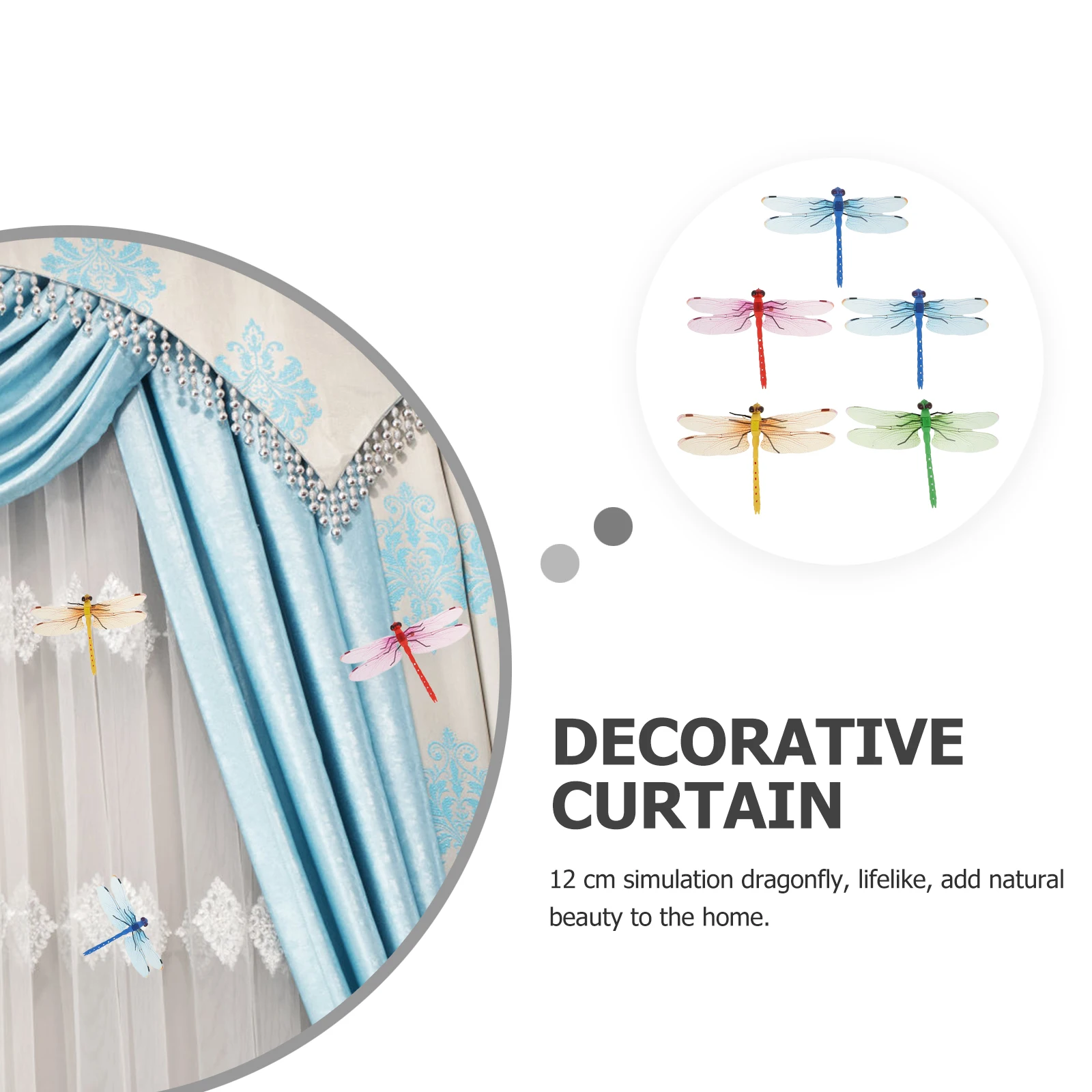 

20pcs dragonfly Decor Pp Material Home Decoration Curtain Props Miniature Models Creative Adornments For Indoor Outdoor