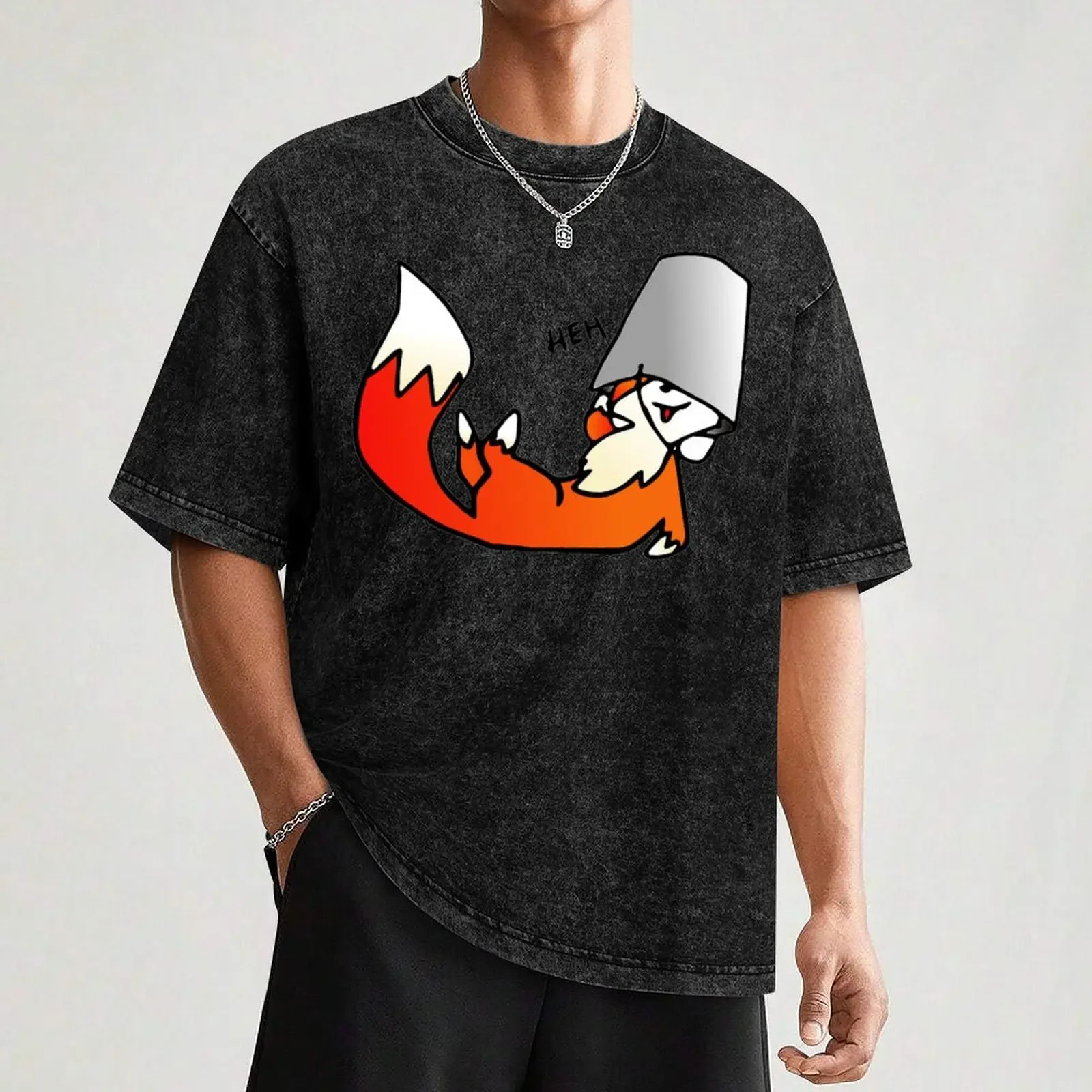 تي شيرت Heh Buckkit تي شيرت قطني كبير الحجم برسومات تي شيرت ملابس كبيرة الحجم للرجال