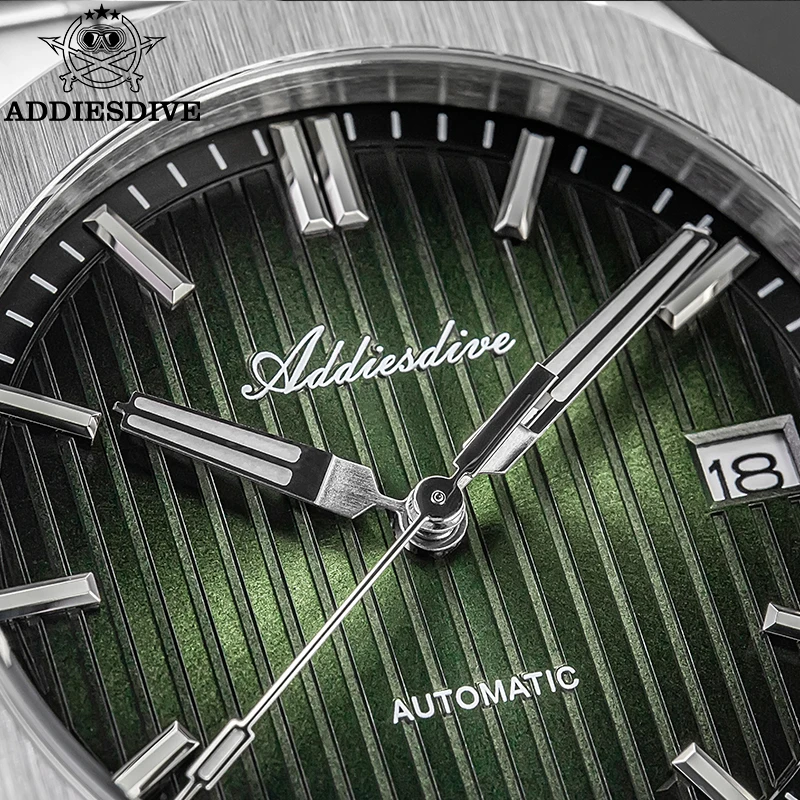 

ADDIESDIVE 38mm Mechanical Sunburst Watches Japan NH35A 200m Diving Sapphire Glass BGW9 Blue Luminous Automatic Men's Watch