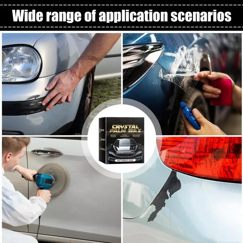 Car Scratch Repair Paste Kit, removedor polonês super hidrofóbico, removedor de arranhões com limpeza e esponja, funciona em qualquer cor