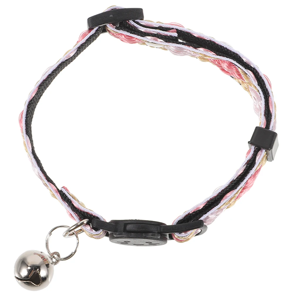 

Adorable Cat With Bell Lightweight Adjustable Kitten Ethnic Style Pet Collar Daily Wear Party Wedding Decoration Cute Collars