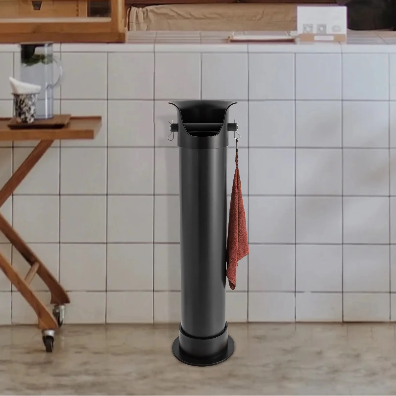 

Стук-бокс для кофейной гущи, корзина для кофе большой емкости - черная, прочная коммерческая коробка для кофе со съемным основанием